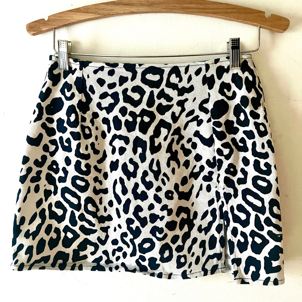 Leopard Print Mini Skirt by Motel Rocks